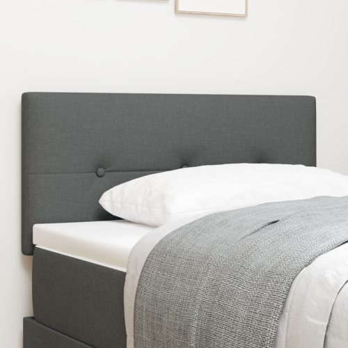 LED Fejtámla Gomb Tufted Sötétszürke 90 cm Textil
