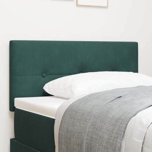 LED Fejtámla Gombos Mintázat Sötét Zöld 90 cm Bársony