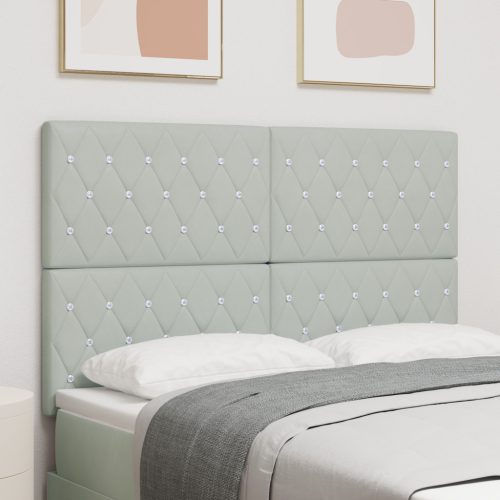 LED Fejtámla Világosszürke 72 cm Bársony