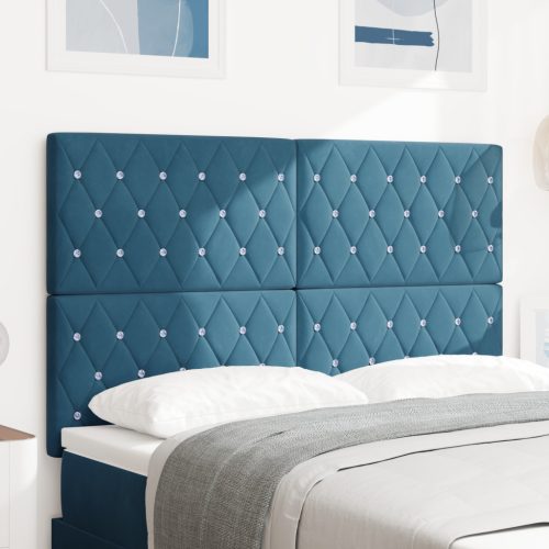LED Fejtámla Sötétkék 72 cm Bársony