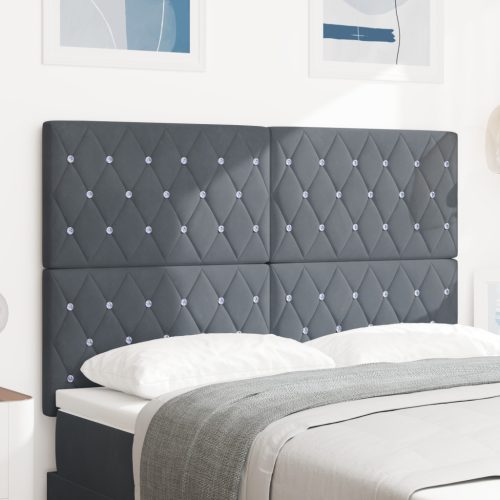 LED Fejtámla Sötétszürke 80 cm Velúr