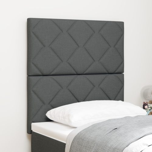 LED Fejtámla Gyémánt Blokk Dizájn Sötétszürke 80 cm Textil