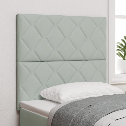 LED fejtámla Gyémánt blokkok dizájn Világosszürke 100 cm bársonyos