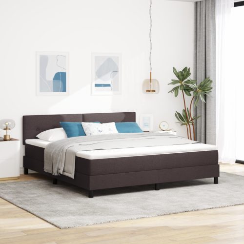Box Spring Ágy Matracokkal Sötétbarna 180x200 cm Szövet