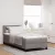 vidaXL Boxrugós ágy párnával fejtámlával Tópszínű 90 x 190 cm szövet