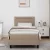 vidaXL Boxrugós ágy matracmal Cappuccino 100 x 200 cm Műbőr