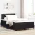 vidaXL Boxrugós ágy matracmal fejtámlával Fekete 120 x 190 cm Bársony