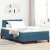 vidaXL Boxrugós ágy matracmal Sötét kék 120 x 200 cm Bársony