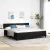 vidaXL Boxrugós ágy matracmal fejtámlával Fekete 200 x 200 cm Bársony