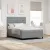 vidaXL Boxrugós ágy matracmal Világosszürke 140 x 190 cm szövet