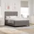vidaXL Boxrugós ágy matracmal fejtámlával Tópszínű 140 x 190 cm szövet