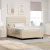 vidaXL Boxrugós ágy matracmal fejtámlával Krém 140 x 200 cm szövet