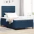 vidaXL Boxrugós ágy matracmal fejtámlával Kék 120 x 190 cm szövet
