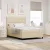 vidaXL Boxrugós ágy matracmal fejtámlával Krém 160 x 200 cm szövet