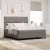 vidaXL Boxrugós ágy matracmal fejtámlával Tópszínű 180 x 200 cm szövet