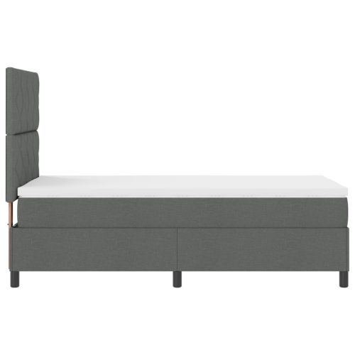 Boxspring Ágy Matrac Sötétszürke 100x200 cm Szövet