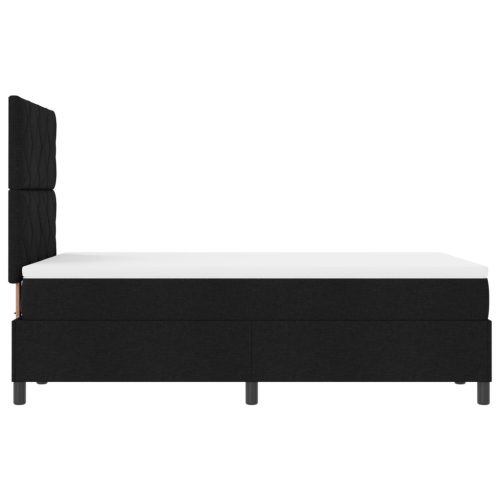 Boxspring Ágy Mattal Fekete 120x200 cm Szövet