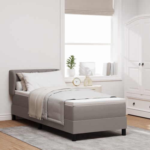 Boxspring Ágy Matrac 80x200 cm Taupe Szövet