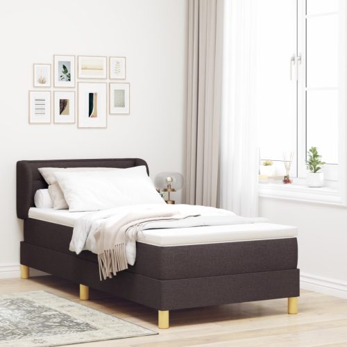 Boxspring Ágy Matracokkal Sötétbarna 100x200 cm Szövet