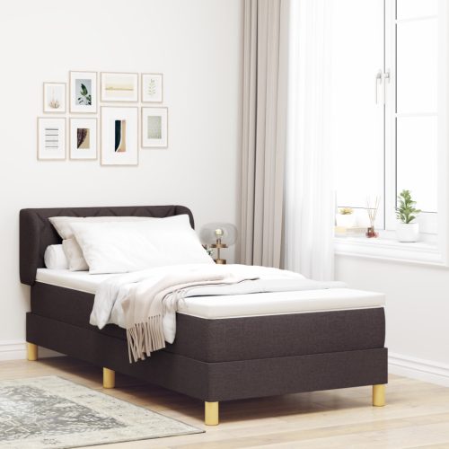 Boxspring Ágy Matrac Vele Sötétbarna, 100x200 cm, Szövet