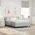 vidaXL Boxrugós ágy fejtámlával Világosszürke 160 x 200 cm Bársony
