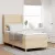 vidaXL Boxrugós ágy matracmal fejtámlával Krém 200 x 90 cm szövet