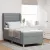 vidaXL Boxrugós ágy matracmal Világosszürke 200 x 100 cm szövet