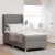 vidaXL Boxrugós ágy matracmal fejtámlával Tópszínű 200 x 100 cm szövet