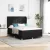 vidaXL Boxrugós ágy matracmal fejtámlával Fekete 190 x 140 cm szövet