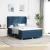 vidaXL Boxrugós ágy matracmal fejtámlával Kék 200 x 140 cm szövet