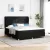 vidaXL Boxrugós ágy fejtámlával Fekete 200 x 180 cm szövet