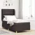 vidaXL Boxrugós ágy matracmal Sötét Barna 200 x 80 cm szövet