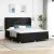 vidaXL Boxrugós ágy matracmal fejtámlával Fekete 200 x 180 cm szövet
