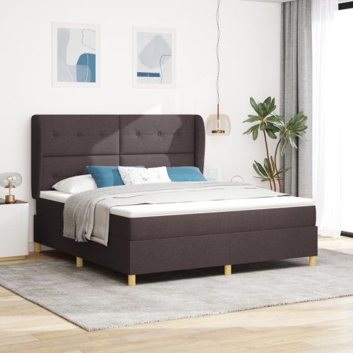 Boxspring Ágy Matrac Kávébarna 180x200 cm Szövet
