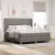 vidaXL Boxrugós ágy matracmal fejtámlával Tópszínű 200 x 180 cm szövet