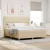 vidaXL Boxrugós ágy matracmal fejtámlával Krém 200 x 180 cm szövet