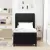 vidaXL Boxrugós ágy matracmal fejtámlával Fekete 200 x 80 cm Bársony