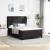 vidaXL Boxrugós ágy matracmal Fekete 200 x 160 cm Poliészter