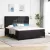 vidaXL Boxrugós ágy matracmal Fekete 200 x 180 cm Poliészter
