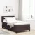 vidaXL Boxrugós ágy fejtámlával Sötét Barna 200 x 80 cm szövet