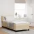 vidaXL Boxrugós ágy matracmal fejtámlával Krém 200 x 100 cm Poliészter