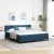 vidaXL Boxrugós ágy fejtámlával Kék 200 x 180 cm szövet