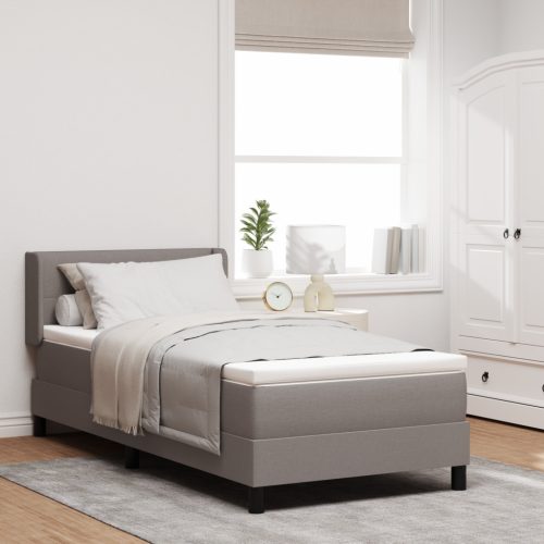 boxspring ágy matraccal - Taupe, 80x200 cm, szövet