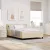 vidaXL Boxrugós ágy fejtámlával Krém 200 x 140 cm szövet