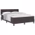 vidaXL Boxrugós ágy fejtámlával Sötét Barna 200 x 160 cm szövet
