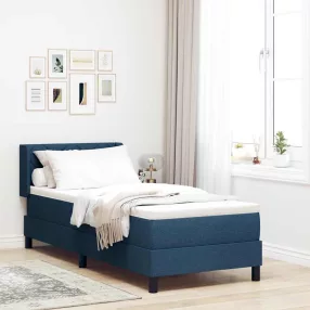 vidaXL Boxrugós ágy fejtámlával Kék 200 x 80 cm szövet