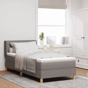   vidaXL Boxrugós ágy matracmal fejtámlával Tópszínű 200 x 80 cm szövet