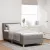 vidaXL Boxrugós ágy matracmal fejtámlával Tópszínű 200 x 80 cm szövet