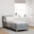 vidaXL Boxrugós ágy fejtámlával Világosszürke 200 x 80 cm szövet