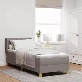   vidaXL Boxrugós ágy párnával fejtámlával Tópszínű 200 x 80 cm szövet